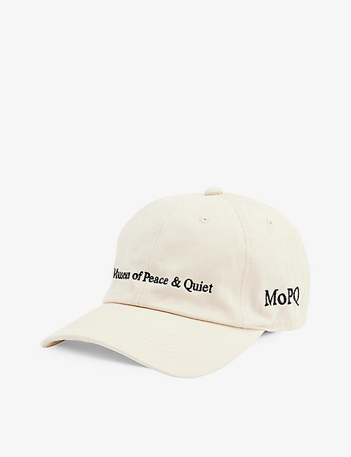 MUSEUM OF PEACE AND QUIET: Warped logo-embroidered cotton baseball cap