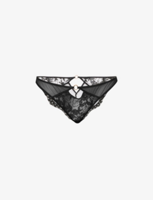 Aubade Womens Attraction After Midnight Mid-rise Stretch-lace Briefs