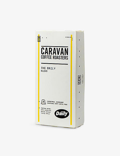 CARAVAN COFFEE ROASTERS: The Daily Blend coffee pack of 10 compostable pods 52g