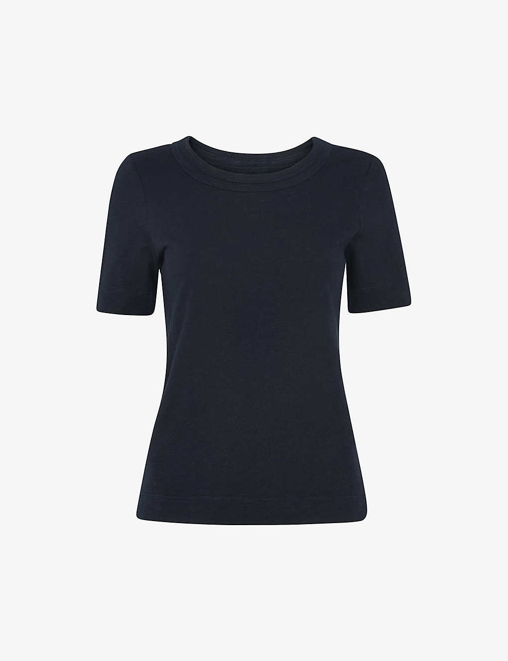 Whistles Womens Navy Rosa Relaxed Cotton T-shirt