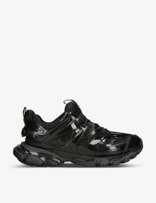 Balenciaga Mens Black Track Mesh And Synthetic Low-top Trainers