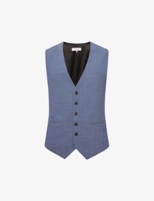 REISS: Wish slim-fit stretch wool-blend waistcoat