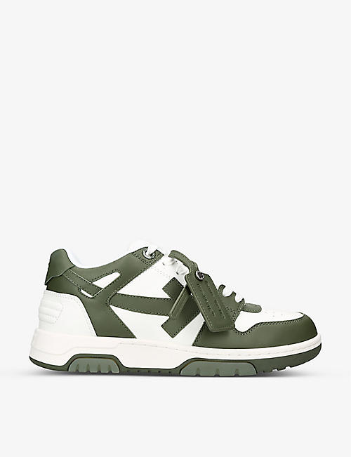 OFF-WHITE C/O VIRGIL ABLOH: Out of Office low-top leather trainers