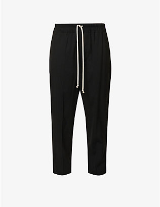 RICK OWENS: Astaire tapered mid-rise wool trousers
