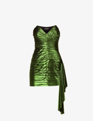 RETROFETE - Daniele pleated-panel metallic-weave regular-fit stretch ...