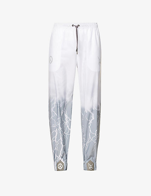 MJB - MARC JACQUES BURTON: Genji graphic-print relaxed-fit shell track trousers