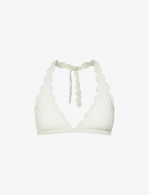 MARYSIA MARYSIA WOMEN'S CRYSTALLINE SPRING SCALLOPED-TRIM BIKINI TOP 63737012