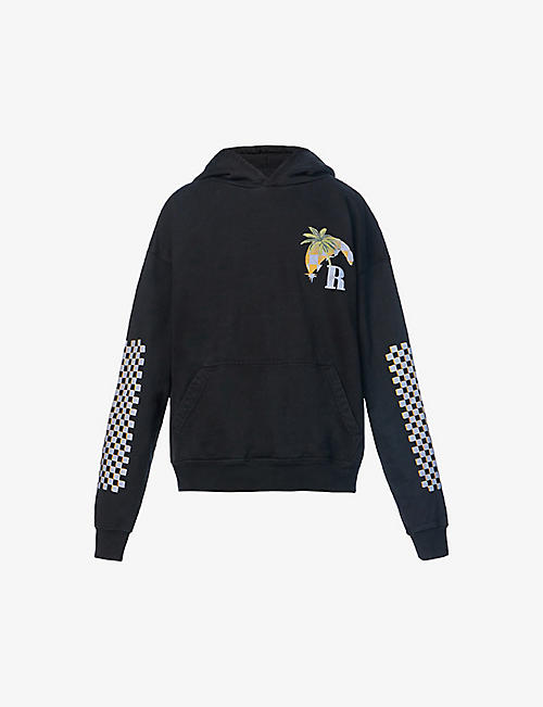 RHUDE: Relaxed-fit graphic-print cotton-jersey hoody