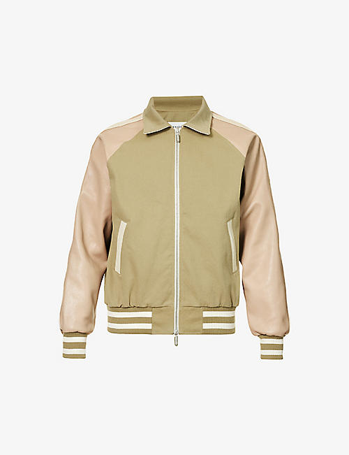 RHUDE: Brand-appliqué relaxed-fit cotton-twill bomber jacket