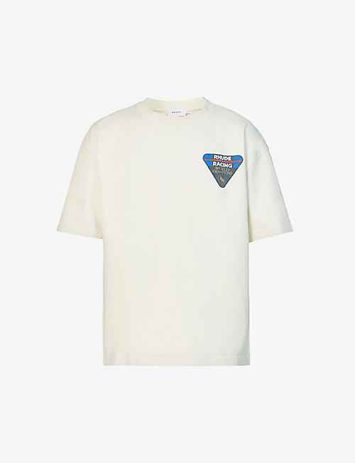 RHUDE: Race graphic-print cotton-jersey T-shirt