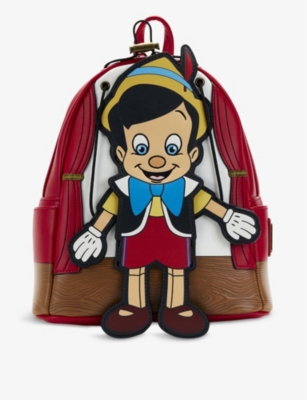 LOUNGEFLY: Pinocchio Marionette mini faux-leather backpack