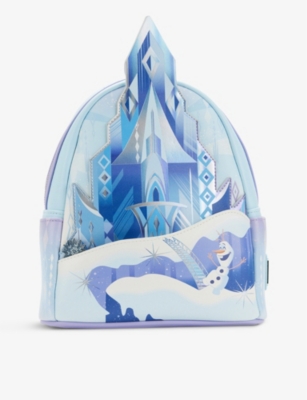 LOUNGEFLY: Frozen Princess Castle mini faux-leather backpack