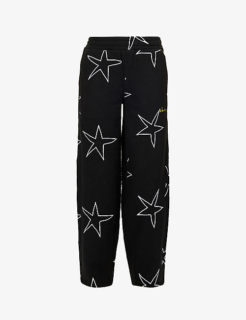 OBEY: Stargaze-embroidered fleece jogging bottoms