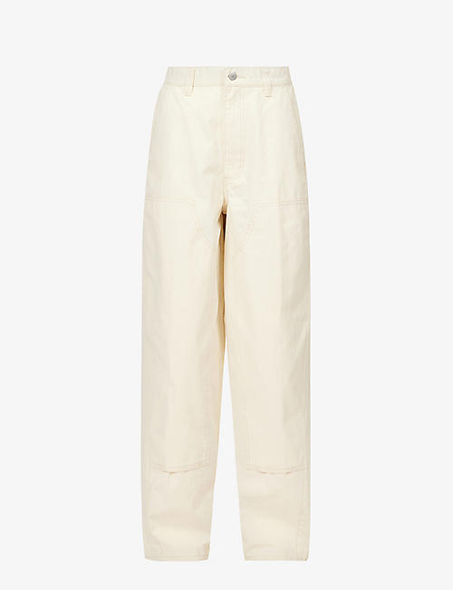 OBEY: Tami straight-leg high-rise cotton trousers