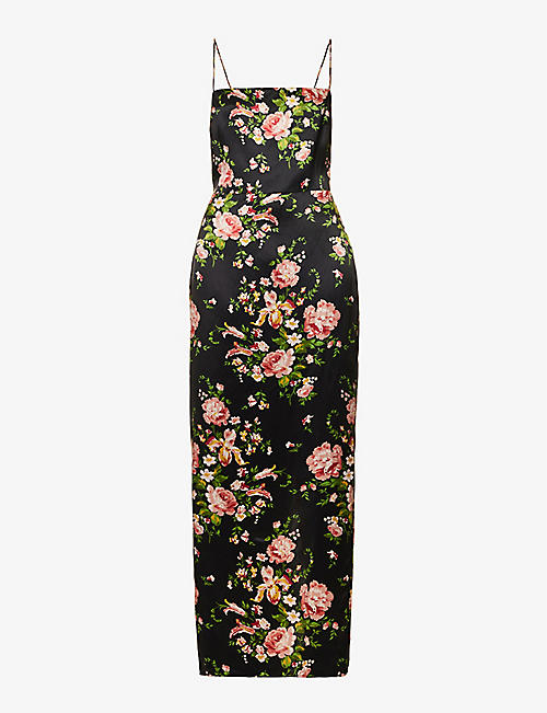 REFORMATION: Frankie floral-print silk midi dress