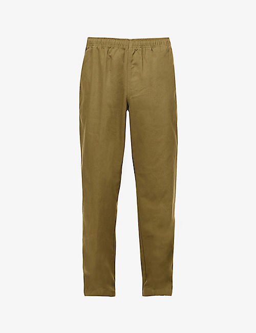 OBEY: Easy straight-leg cotton-twill trousers