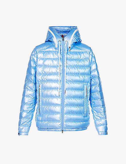 MONCLER: Akinari funnel-neck brand-patch padded shell-down jacket