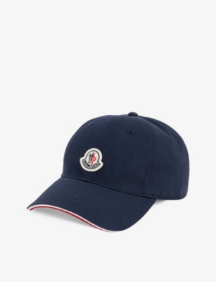 MONCLER: Logo-patch cotton-twill baseball cap
