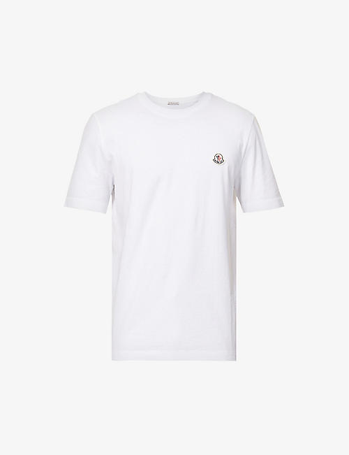 MONCLER: Brand-patch cotton-jersey T-shirt pack-of-three