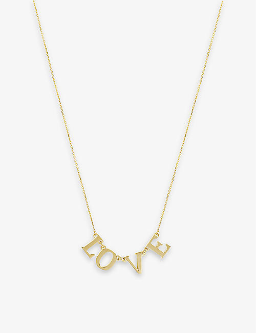 ROXANNE FIRST: Love 14ct yellow-gold necklace