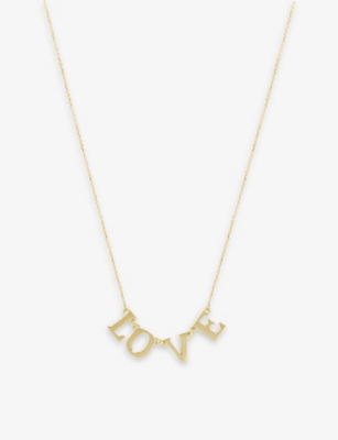Shop Roxanne First Womens Yellow Gold Love 14ct Yellow-gold Necklace