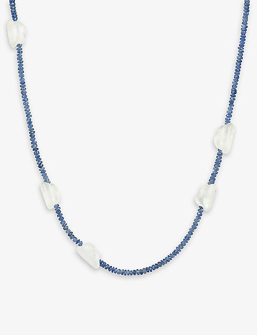 ROXANNE FIRST: The True Blue Sky blue sapphire and moonstone necklace