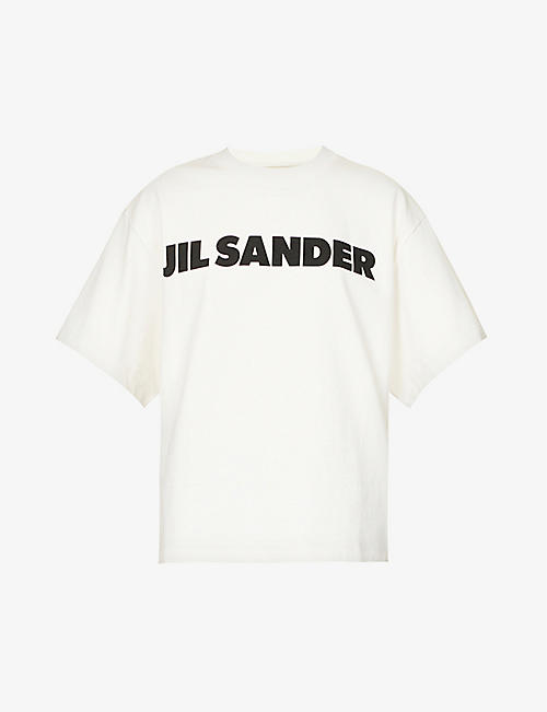 JIL SANDER：徽标印花休闲版型棉质 T 恤