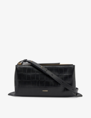 Heart Shaped Leather Coin Purse in Black - Jil Sander