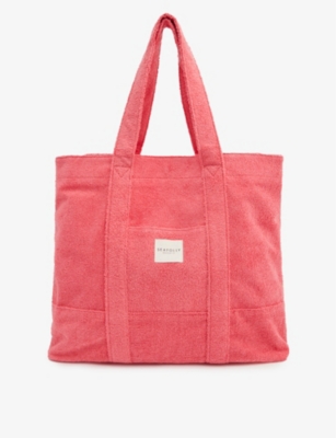 SEAFOLLY: Brand-patch terry-cloth cotton tote bag