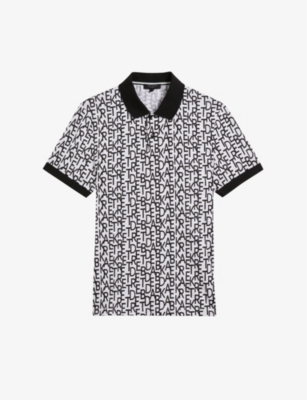 TED BAKER: Chapar logo-print organic-cotton polo shirt