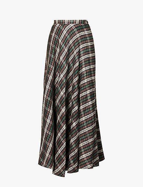 ERL: Erl W Plaid Flanel Skirt