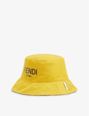 Fendi Kids Reversible FF Logo Bucket Hat