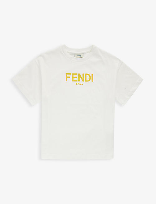 FENDI: Logo cotton-jersey T-shirt 4-12 years