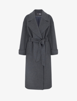 Aligne Womens Grey George Oversized Woven Coat