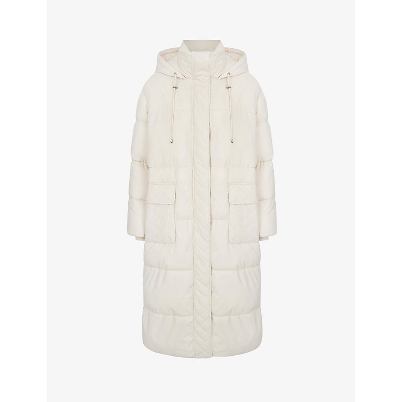 ALIGNE ALIGNE WOMENS IVORY GIOVANNA RECYCLED-POLYESTER PUFFER COAT,63777452