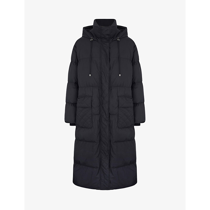 Aligne Womens Black Giovanna Recycled-polyester Puffer Coat