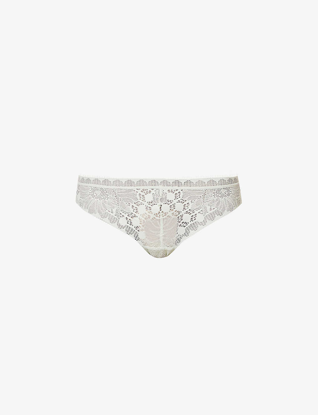 Chantelle Womens 00e Green Lily Day To Night Mid-rise Lace Briefs