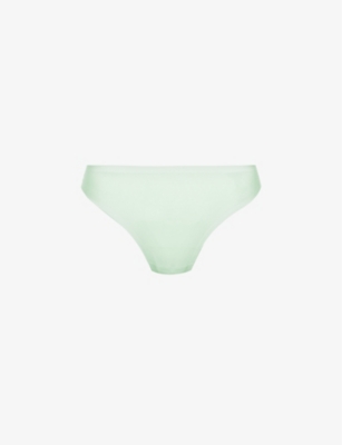 Chantelle Womens 00e Green Lily Soft Stretch High-rise Stretch-woven Thong