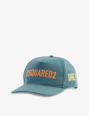 Dsquared2 Acc Mens Green Logo-embroidered Cotton Baseball Cap