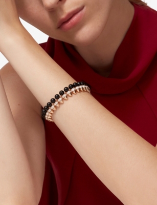 CARTIER: Clash de Cartier 18ct rose-gold, 3.52ct diamond and 40.60ct onyx bracelet
