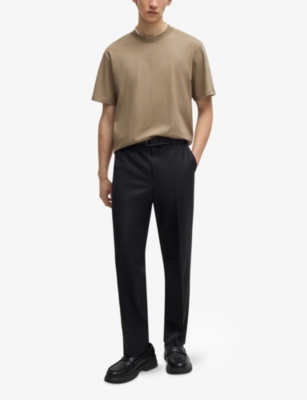 HUGO: Logo-print relaxed-fit cotton T-shirt