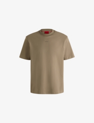 HUGO: Logo-print relaxed-fit cotton T-shirt