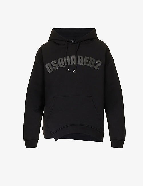 DSQUARED2: Logo-print relaxed-fit cotton-jersey hoody