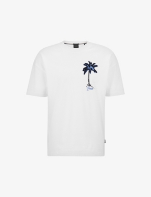 Hugo boss palm tree deals t shirt