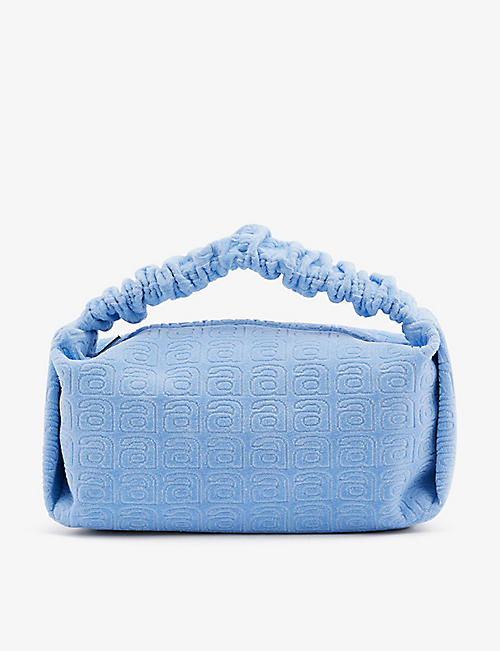 ALEXANDER WANG: Scrunchie logo-embossed cotton-blend bag