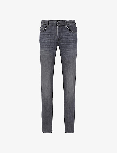 BOSS: Business Leisure straight-leg regular-fit stretch-cotton jeans