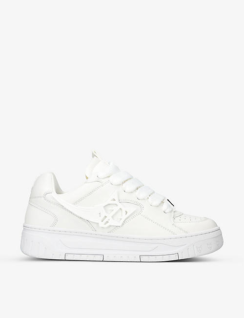 NAKED WOLFE: Hit low-top leather trainers