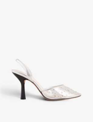 Ted Baker Womens Clear Larlar Diamante Sling-back Heels