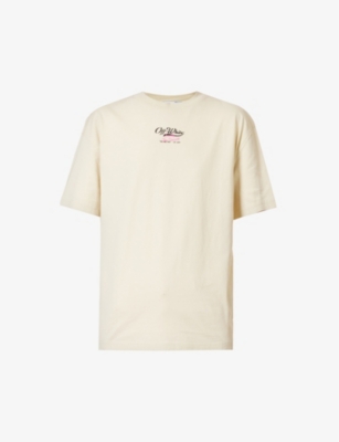 OFF-WHITE C/O VIRGIL ABLOH - Script brand-print cotton-jersey T-shirt