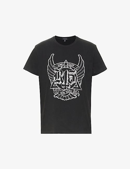 R13: Skate Boy graphic-punk cotton T-shirt